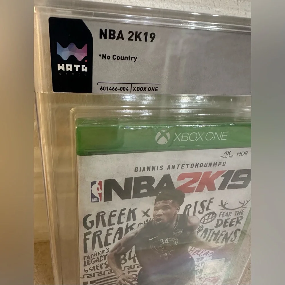 NBA 2K19 (Xbox One, 2018) New Factory Sealed WATA Graded Seal A - Box 9.4 USA